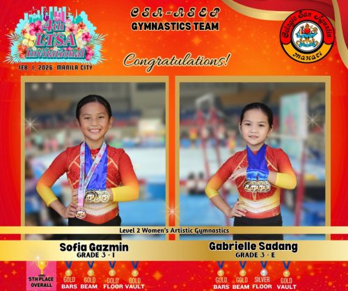 CSA Gymnasts Shine at LTSA 4th Invitational