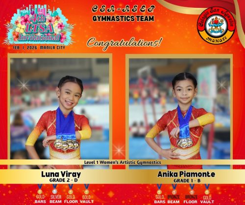 CSA Gymnasts Shine at LTSA 4th Invitational