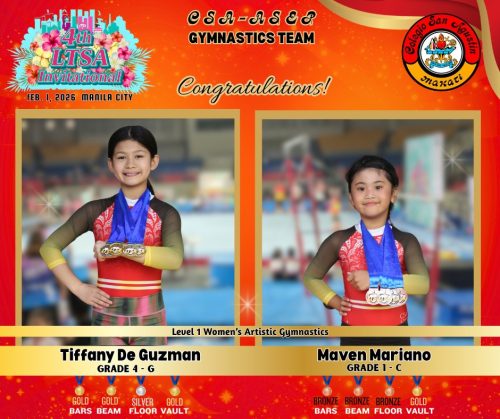 CSA Gymnasts Shine at LTSA 4th Invitational