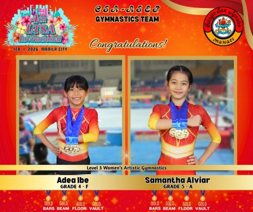 CSA Gymnasts Shine at LTSA 4th Invitational