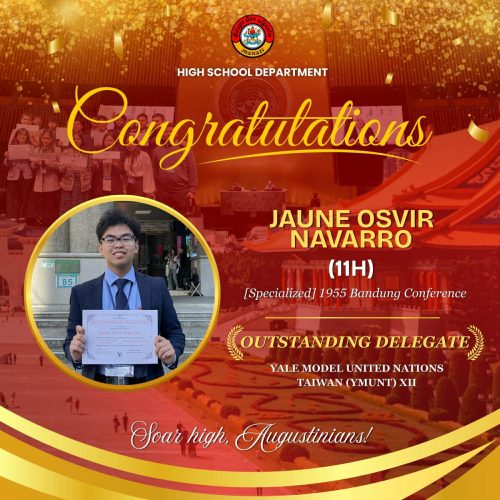 Congratulations to CSA-Makati's Delegation to the 12th Yale Model United Nations in Taiwan